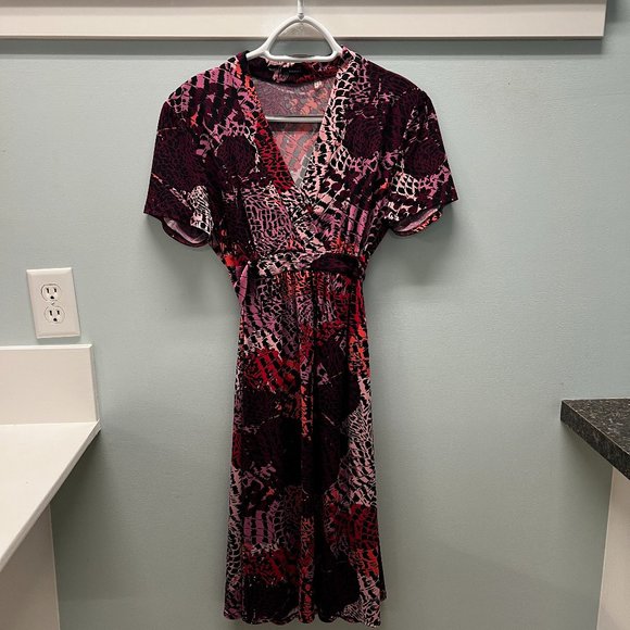 Tahari V-neck Jersey Dress Sz S - Picture 2 of 4